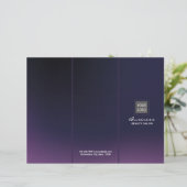 Modern Deep Paars Beauty Salon Spa Tri-Fold (Staand voorkant)