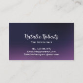 Modern Deep Paarse Beauty Salon & Spa Loyalty (Achterkant)