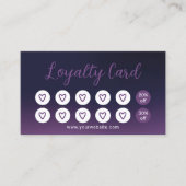Modern Deep Paarse Beauty Salon & Spa Loyalty (Voorkant)