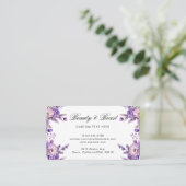 Modern Deep Pink Floral Calling Card with Elegance Contactkaartje (Staand voorkant)