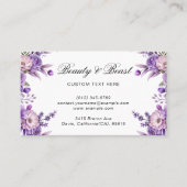 Modern Deep Pink Floral Calling Card with Elegance Contactkaartje (Voorkant)