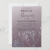Modern Deep Plum Foliage Bridal Shower Kaart (Voorkant)