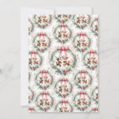 Modern Deer Christmas Baby shower Invitation Kaart (Achterkant)