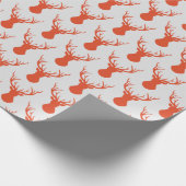 Modern Deer Head Silhouettes Cadeaupapier (Hoek)