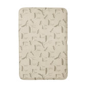 Modern Deer Illustration Beige Pattern Badmat (Voorkant Verticaal)