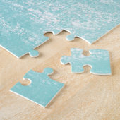 Modern  Deer Rustic Winter Snowflakes Blue Legpuzzel (Zijkant)