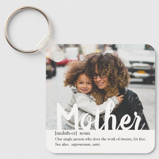 Modern | Definitie van de foto van moeder Sleutelhanger (Voorkant)
