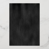 Modern delicaat zwart Minimal Textured Wedding Folie Uitnodiging (Achterkant)