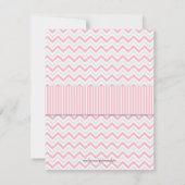 Modern Delicate Pink Chevron Birthday Party Kaart (Achterkant)