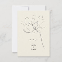 Modern Delicate Soft Eggshell Bedankkaart