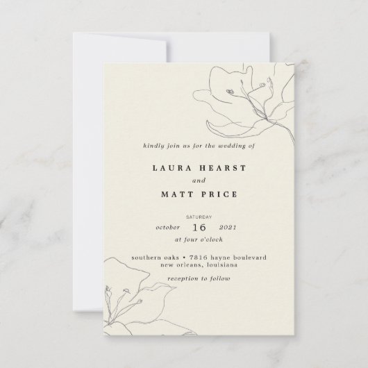 Modern Delicate Soft Eggshell Kaart (Voorkant)