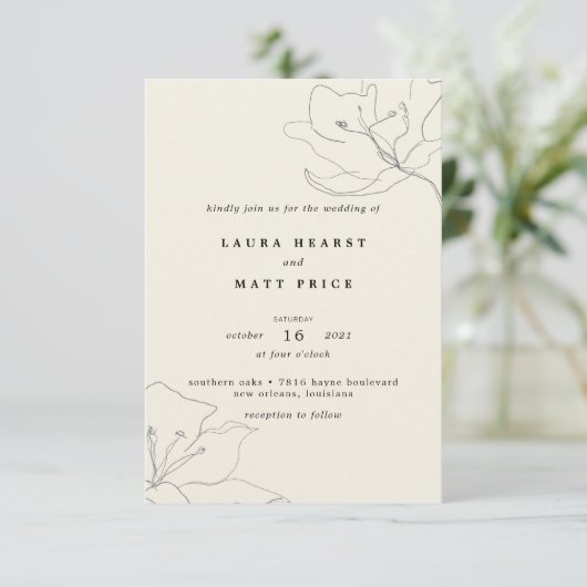 Modern Delicate Soft Eggshell Kaart (Staand voorkant)