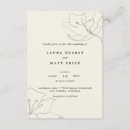 Modern Delicate Soft Eggshell Kaart