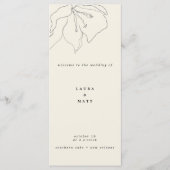 Modern Delicate Soft Eggshell Programmakaart (Voorkant)