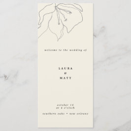 Modern Delicate Soft Eggshell Programmakaart