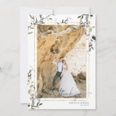 Modern Delicate Spring Greenery Wedding Bedankkaart (Voorkant)