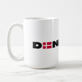 Modern Denemarken Deense vlag eenvoudige letter Koffiemok (Links)