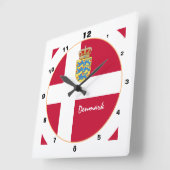 Modern Denemarken, Deense vlag trendy Thuis / desi Vierkante Klok (Hoek)