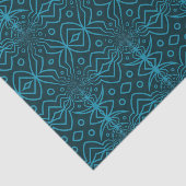 Modern denim Blue Decorative Geometric Pattern Tissuepapier (Detail)
