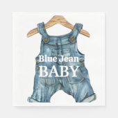 Modern Denim Blue Jean Baby Boy Baby shower Servet (Voorkant)