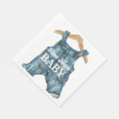 Modern Denim Blue Jean Baby Boy Baby shower Servet (Hoek)