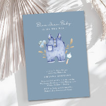 Modern Denim Blue Jean Baby Shower 