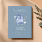 Modern Denim Blue Jean Baby Shower Kaart