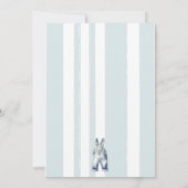 Modern Denim Blue Jean Clothesline Baby shower Kaart (Achterkant)