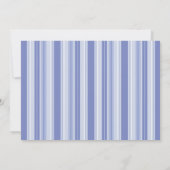 Modern Denim Blue Striped Boy Birthday Foto Kaart (Achterkant)