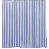 Modern Denim Blue Striped Douchegordijn (Voorkant)