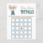 Modern Denim Boy Blue Jean Baby shower Bingo spel Flyer (Voorkant)