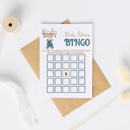 Modern Denim Boy Blue Jean Baby shower Bingo spel Flyer