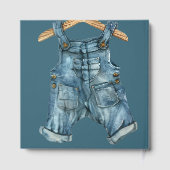 Modern Denim Boy Blue Jean Baby shower Gastenboek (Achterkant)