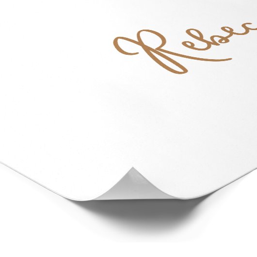 Modern Denim Boy Blue Jean Baby shower Poster (Hoek)