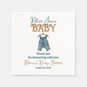Modern Denim Boy Blue Jean Baby shower Servet (Voorkant)