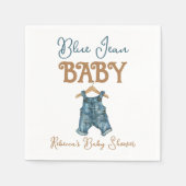 Modern Denim Boy Blue Jean Baby shower Servet (Voorkant)