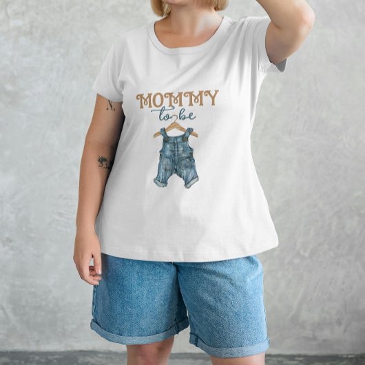 Modern Denim Boy Blue Jean Baby shower T-shirt