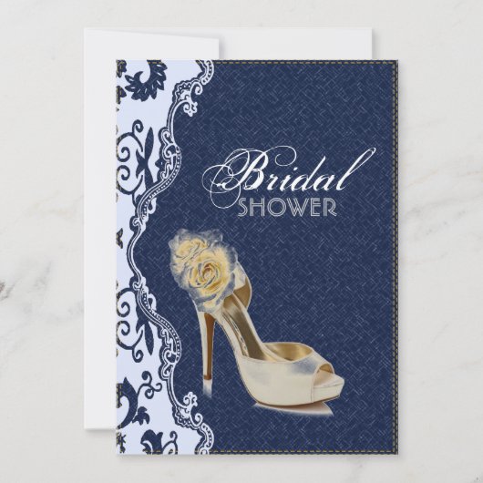 modern denim kant Floral land vrijgezellenfeest Kaart (Voorkant)