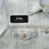 Modern Dental Assistant Script Name Black Name Naamplaatje (In situ)