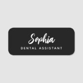 Modern Dental Assistant Script Name Black Name Naamplaatje (Voorkant)
