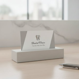 Modern Dental Clinic Logo QR Code Dentist Visitekaartje