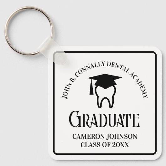 Modern Dental School Custom Afstuderen Gift Sleutelhanger (Voorkant)