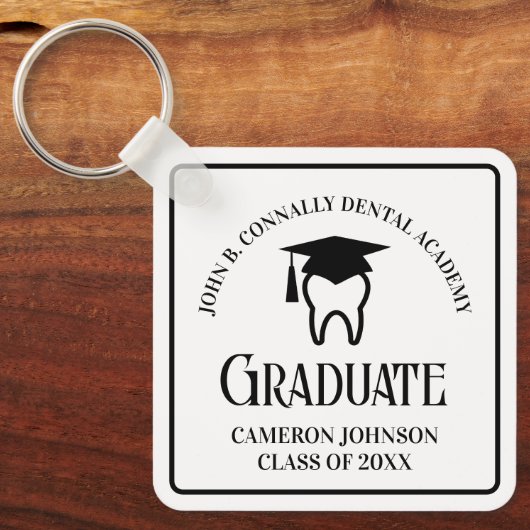 Modern Dental School Custom Afstuderen Gift Sleutelhanger (Voorkant)
