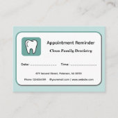 Modern Dentist Appointment Reminder Cards Afsprakenkaartje (Voorkant)