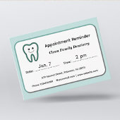 Modern Dentist Appointment Reminder Cards Afsprakenkaartje
