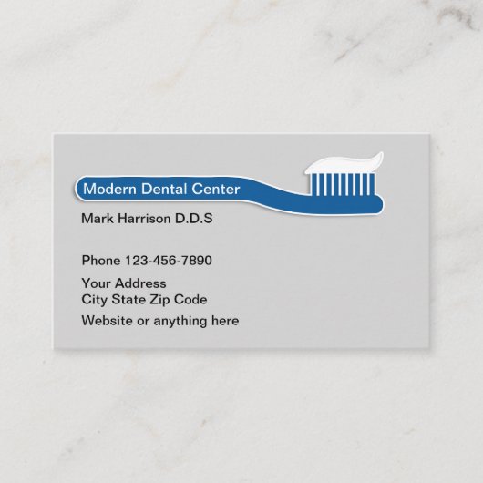 Modern Dentist Appointment Visitekaartje (Voorkant)