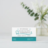 Modern Dentist Business Card Template Visitekaartje (Staand voorkant)