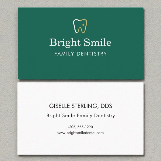 Modern Dentist Dentistry Office Tooth Icon Visitekaartje
