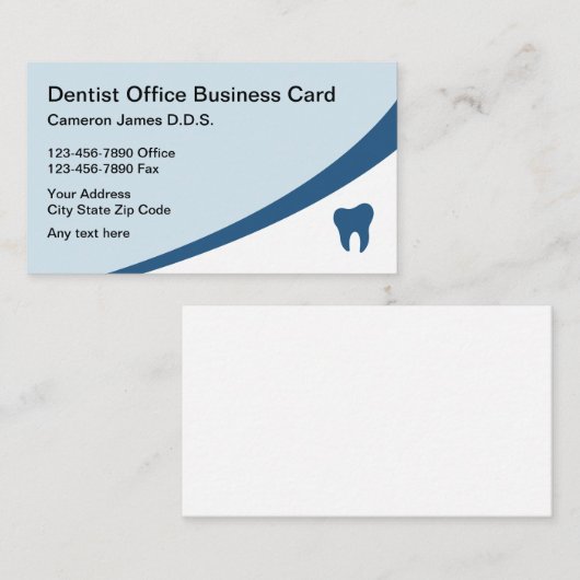 Modern Dentist Kantoor Visitekaartje (Voorkant / Achterkant)