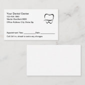 Modern Dentist Office Appointment Cards New Afsprakenkaartje (Voorkant / Achterkant)